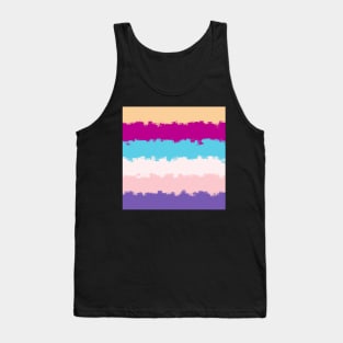 Pencil Strokes Unicorn Lines Pattern Tank Top